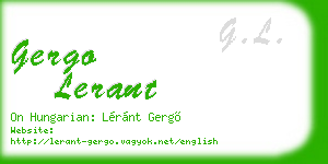 gergo lerant business card