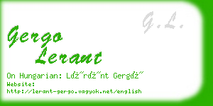 gergo lerant business card